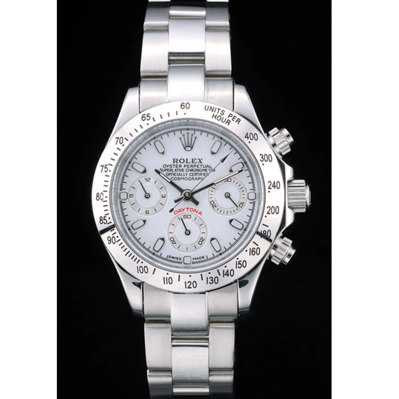 Case Stainless Tachymeter Lady Rolex Steel Dial White Daytona 0821